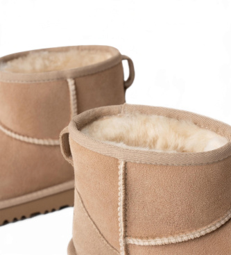 UGG Botines de Piel Classic Mini II beige