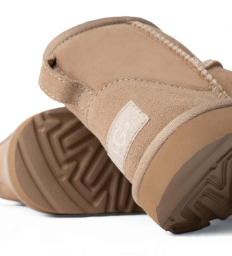 UGG Botines de Piel Classic Mini II beige