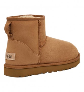 UGG Classic Mini II camel leather ankle boots