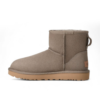 UGG Botines de Piel Classic Mini II taupe