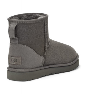 UGG Classic Mini II sivi usnjeni gležnjarji