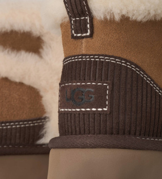 UGG Bottines en Cuir Classic Mini II Heritage marron