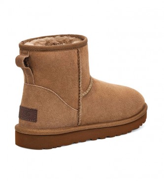 UGG Classic Mini II brown leather ankle boots