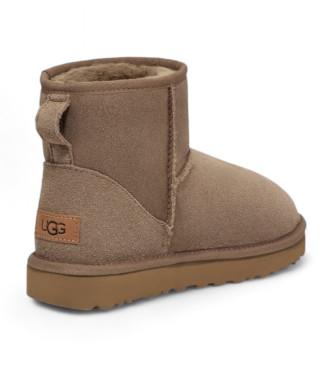 UGG Klassische Mini II Lederstiefeletten braun