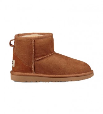 UGG Usnjeni gležnjarji Classic Mini II rjave barve  