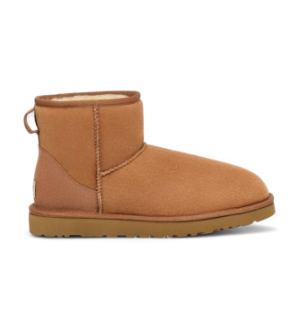 UGG Klasyczne mini botki skórzane brązowe