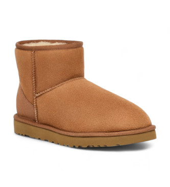 UGG Klasyczne mini botki skórzane brązowe