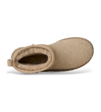 UGG Stivaletti Classic Ultra Mini Biarritz in pelle marrone chiaro