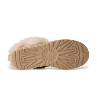 UGG Botines de Piel Classic Ultra Mini Chalet beige