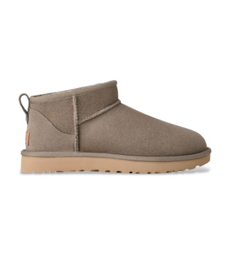 UGG Botines de Piel Classic Ultra Mini gris