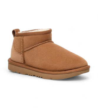 UGG Classic Ultra Mini Leather Booties brown