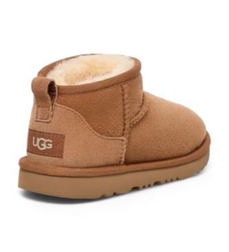 UGG Classic Ultra Mini Leather Booties brown