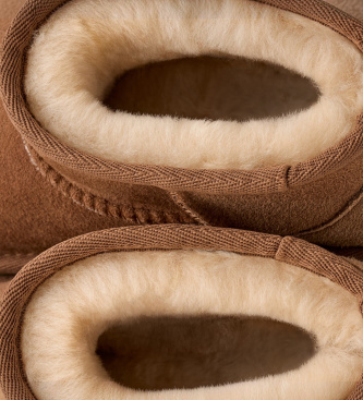UGG Classic Ultra Mini Leren Laarsjes bruin