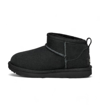 UGG Klassieke Ultra Mini Leren Laarsjes zwart