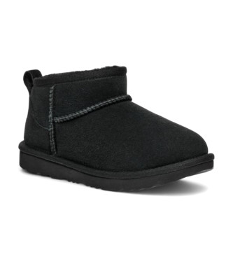 UGG Classic Ultra Mini Leather Booties noir