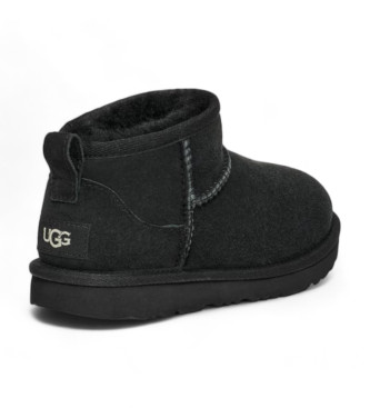 UGG Stivaletti classici in pelle nera ultra mini