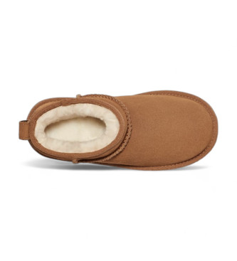 UGG Skórzane botki do kostki Classic Ultra Mini Platform w kolorze brązowym