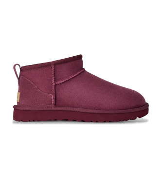 UGG Klassische Ultra Mini Lederstiefeletten lila