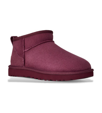 UGG Klassische Ultra Mini Lederstiefeletten lila