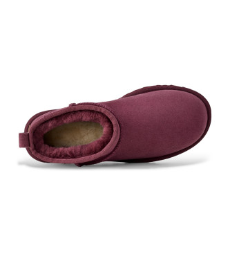 UGG Klassische Ultra Mini Lederstiefeletten lila