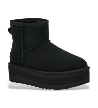 UGG Botines de Piel con plataforma Classic Mini negro