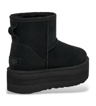 UGG Botines de Piel con plataforma Classic Mini negro