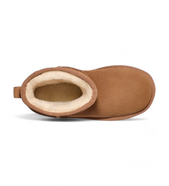 UGG Stivaletto K Classic Mini Platform in pelle marrone