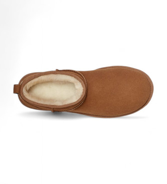 UGG Botines de piel M Classic Ultra Mini marrn