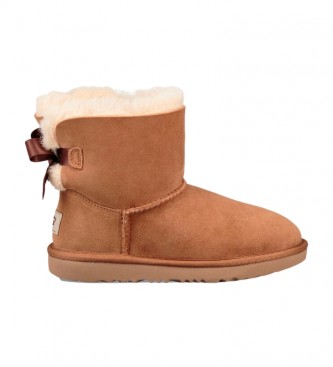 UGG Botines de piel Mini Bailey Bow II marrón