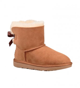 UGG Botines de piel Mini Bailey Bow II marrón