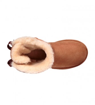 UGG Botines de piel Mini Bailey Bow II marrón