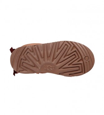 UGG Botines de piel Mini Bailey Bow II marrón