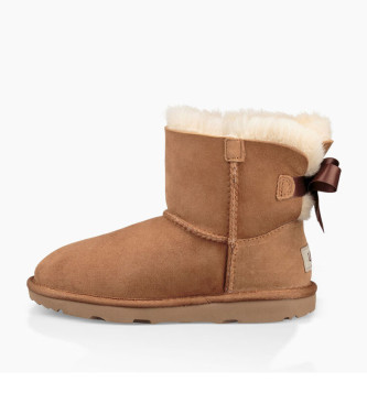 UGG Botines de piel Mini Bailey Bow II marrón