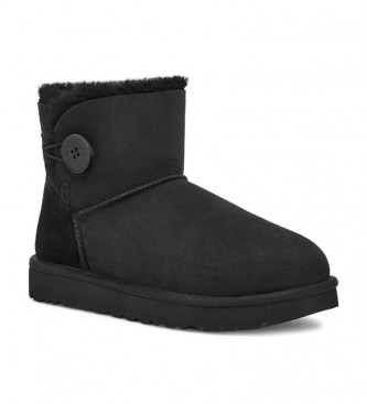 UGG Mini Bailey Button II leather ankle boots black