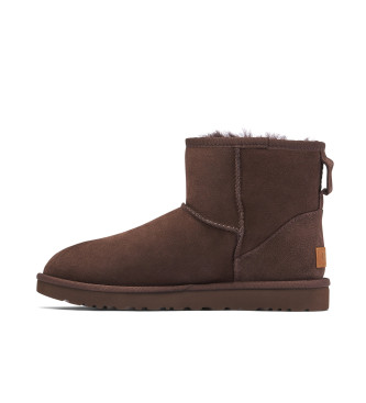 UGG Leather ankle boots W Classic Mini II chocolate brown