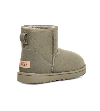 UGG Leather ankle boots W Classic Mini II green