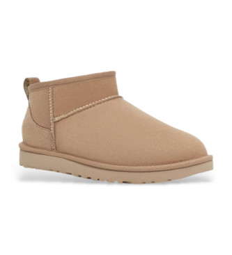 UGG Botas de couro para tornozelo W Classic Ultra Mini areia