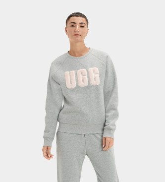 UGG Sudadera Madeline Fuzzy Logo gris