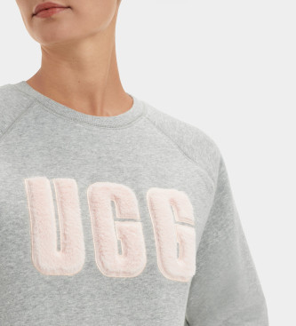 UGG Madeline Fuzzy Logo sweatshirt grey