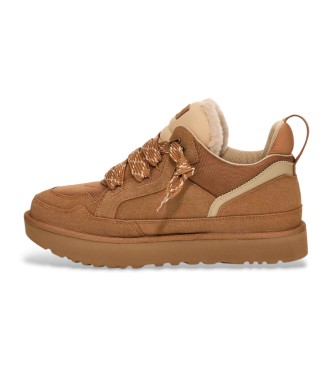 UGG Brown Lowmel Leather Sneakers