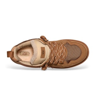 UGG Brown Lowmel Leather Sneakers