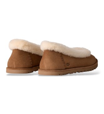UGG Zora Mary Jane babyskoletter i skind, kastanjebrun