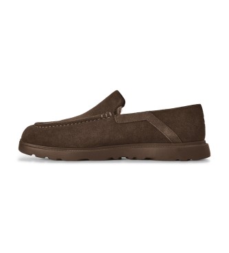 UGG Dark brown Shep leather moccasins