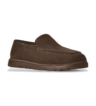 UGG Dark brown Shep leather moccasins