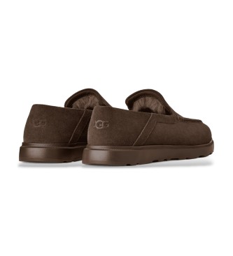 UGG Dark brown Shep leather moccasins