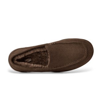 UGG Dark brown Shep leather moccasins