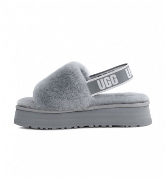 UGG Disco Slide Lederslipper mist grau