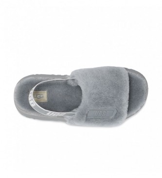 UGG Pantofole in pelle Disco Slide grigio nebbia