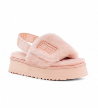 UGG Pantofole in pelle rosa Disco Slide