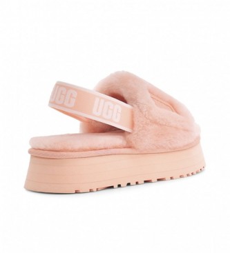 UGG Disco Slide pink leather slippers